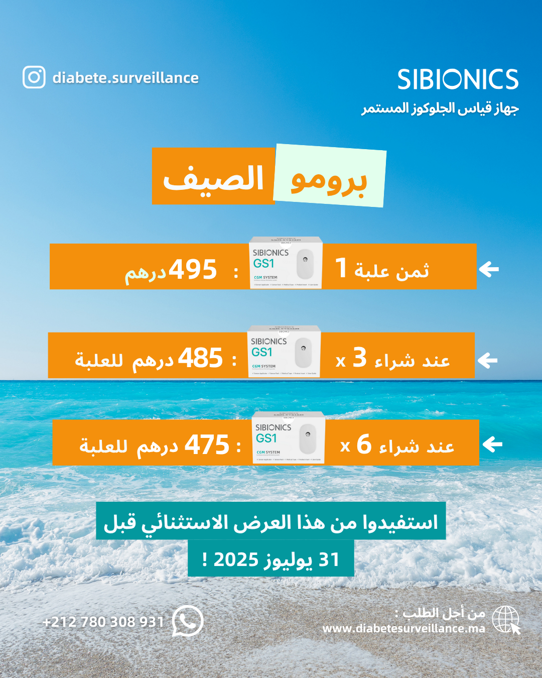 SIBIONICS GS1 CGM-Système de Surveillance Continue du glucose